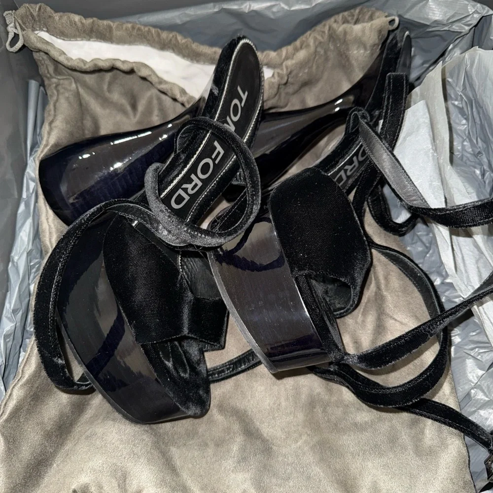 Tom Ford Disco Black Platform Heels - Picture 4 of 7